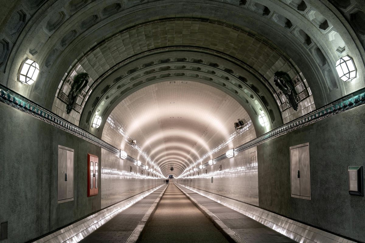 Old Elbe Tunnel in Hamburg