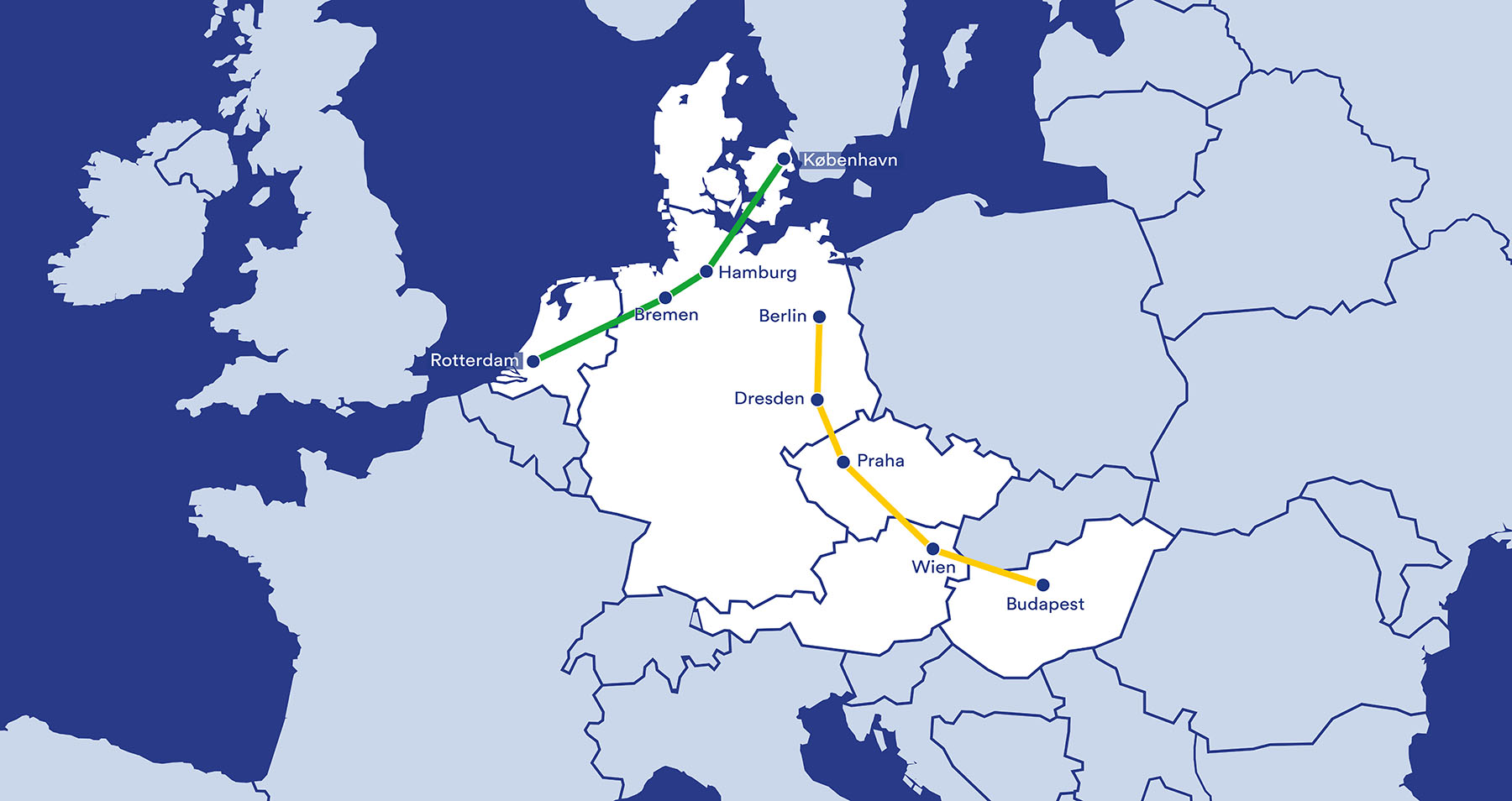 Europe Map Routes