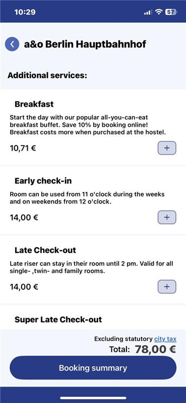 a&o Hostel voucher instruction step 6