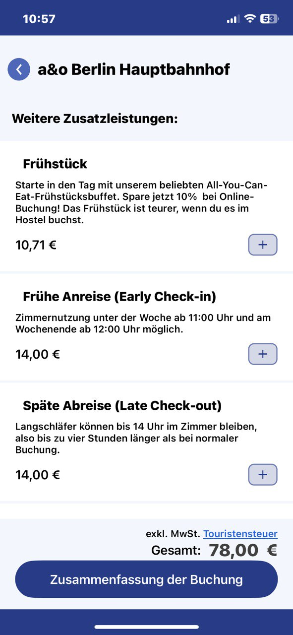 a&o Hostel voucher instruction step 6